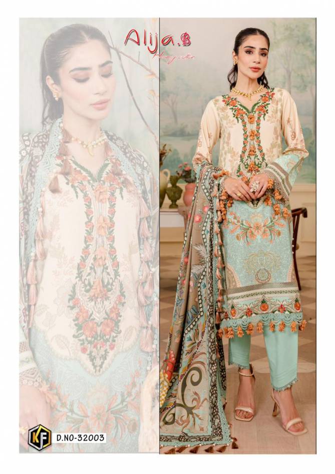 Alija B Vol 32 By Keval Heavy Cotton Luxury Printed Pakistani Dress Material Wholesale Online
